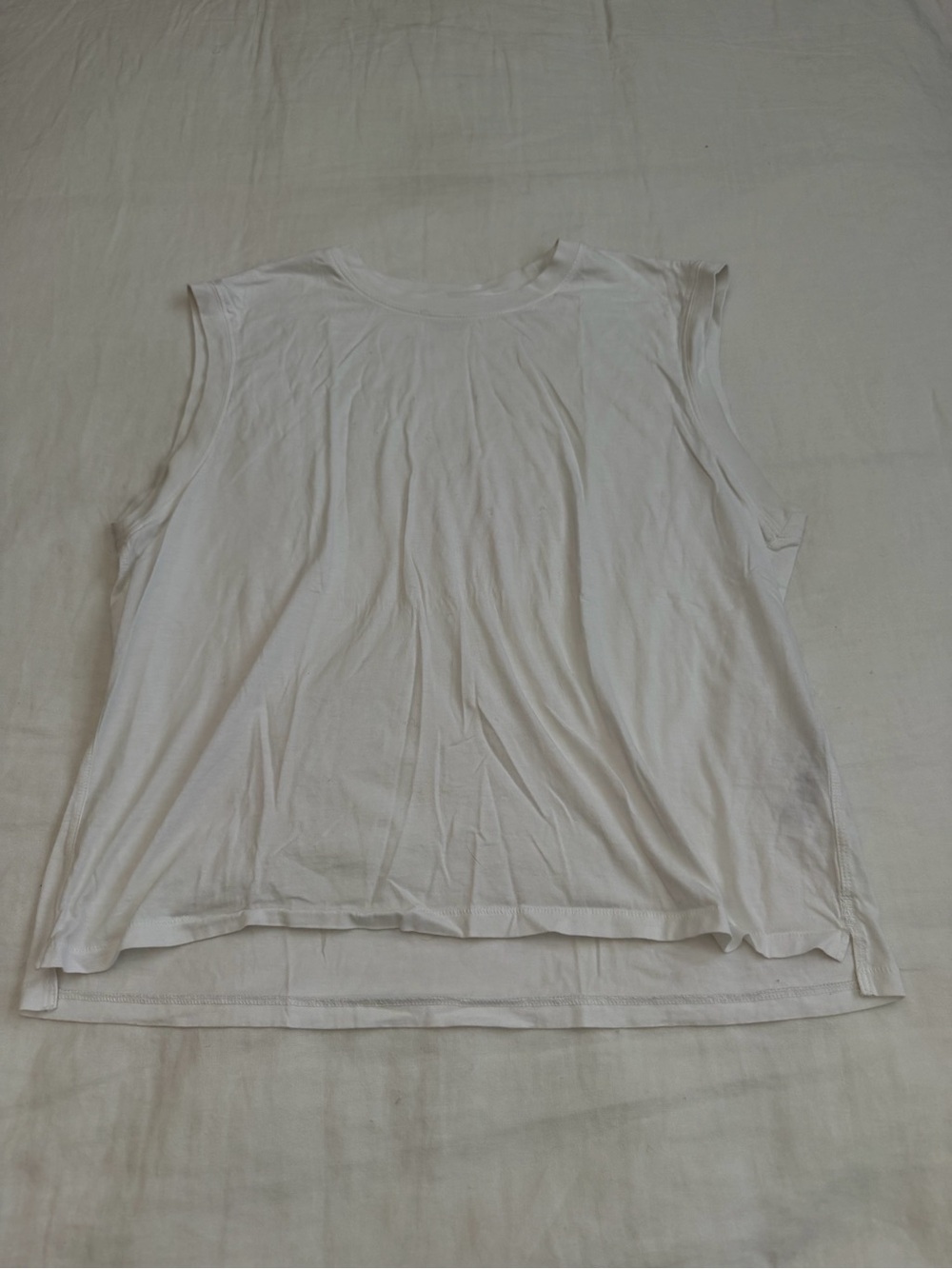 Frame Denim White Sleeveless Tank Top